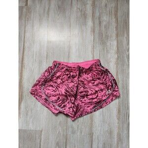 Nike Dri-Fit Brief Lined 3" Inseam Pink Brown Swirl Running Shorts Womens Sz M